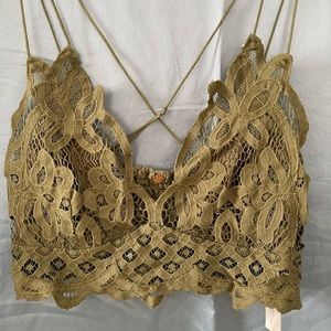 Free People Bralette Color- Avocado Tree size large